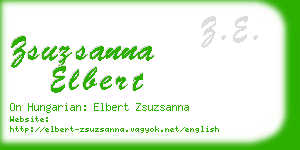 zsuzsanna elbert business card